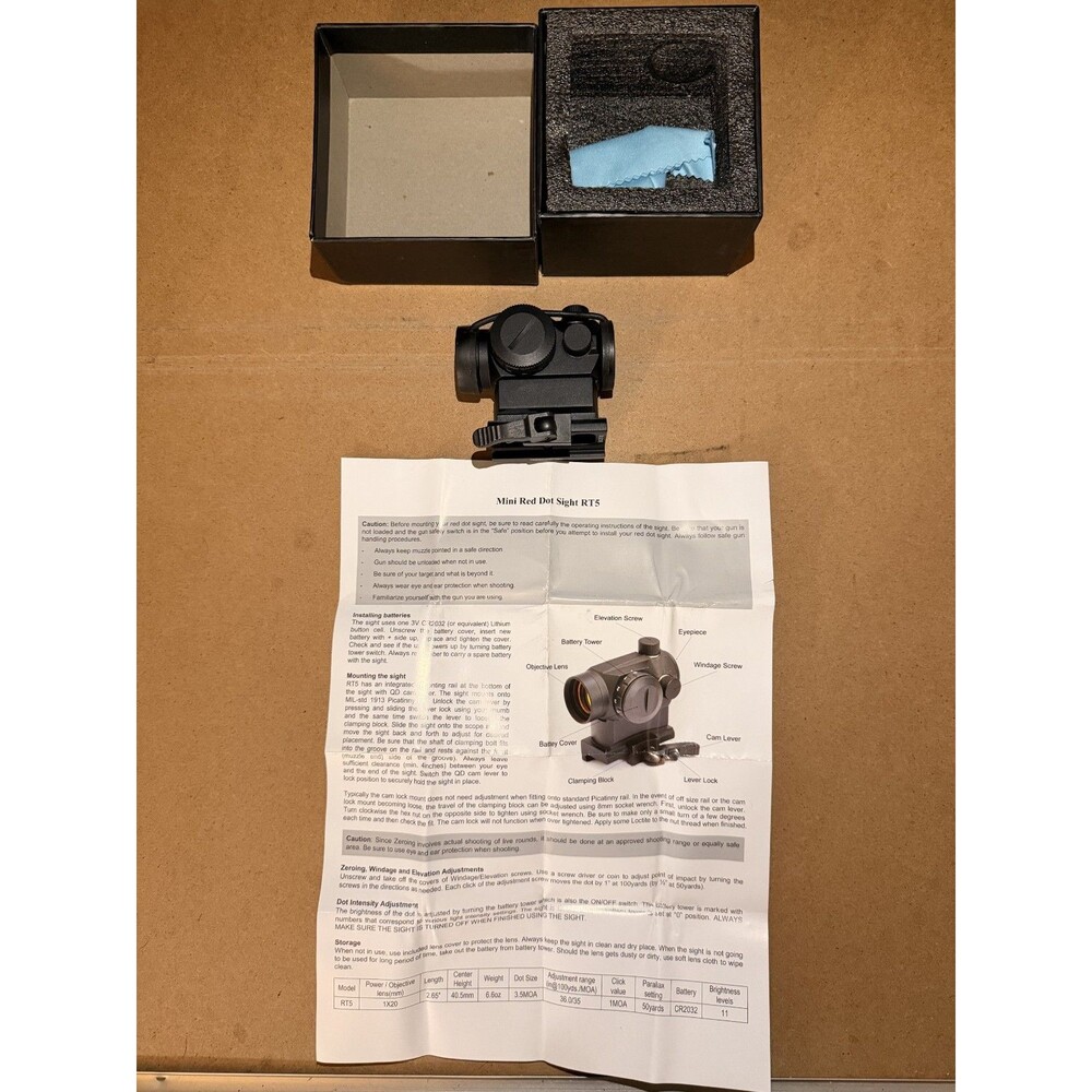 Mini red dot scope rifle pistol compatible